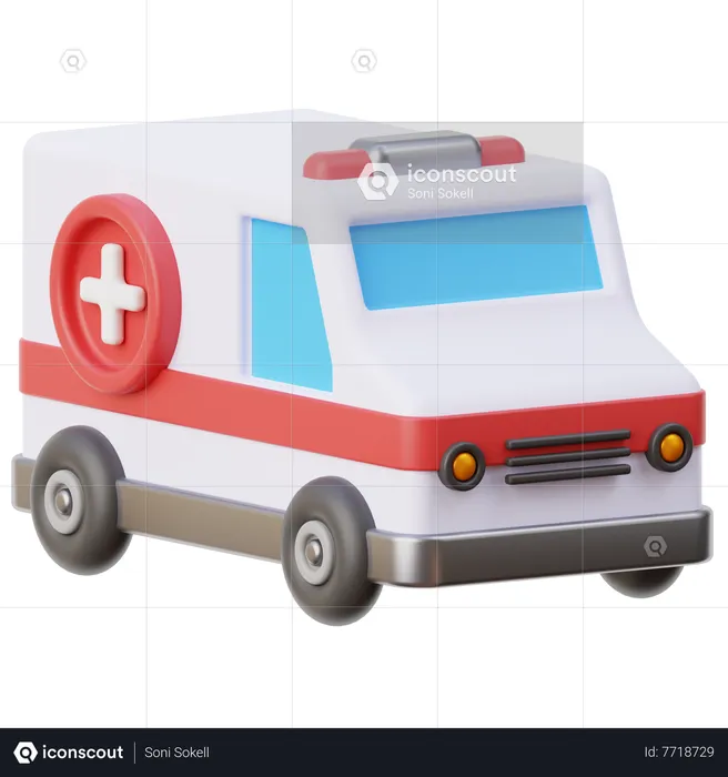 Ambulance  3D Icon