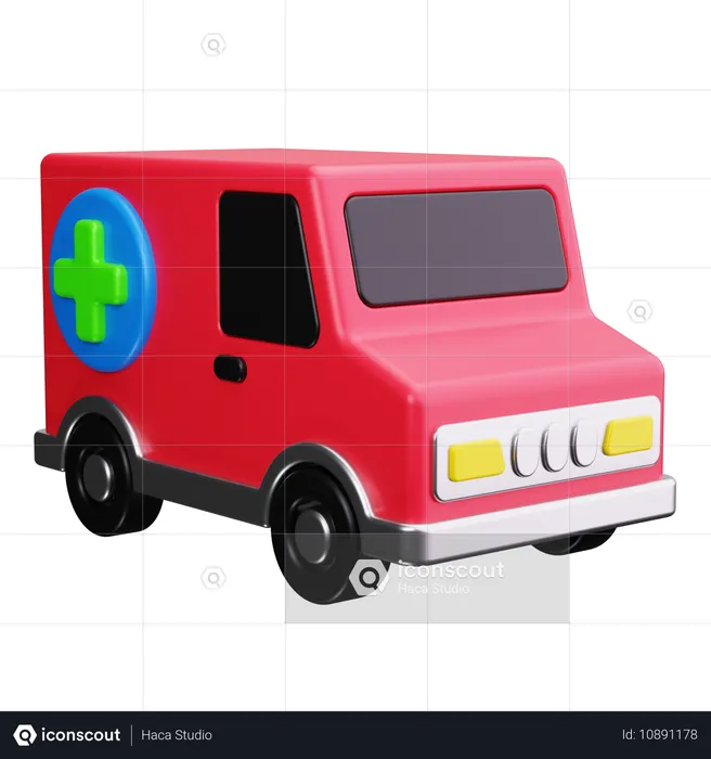 Ambulance  3D Icon