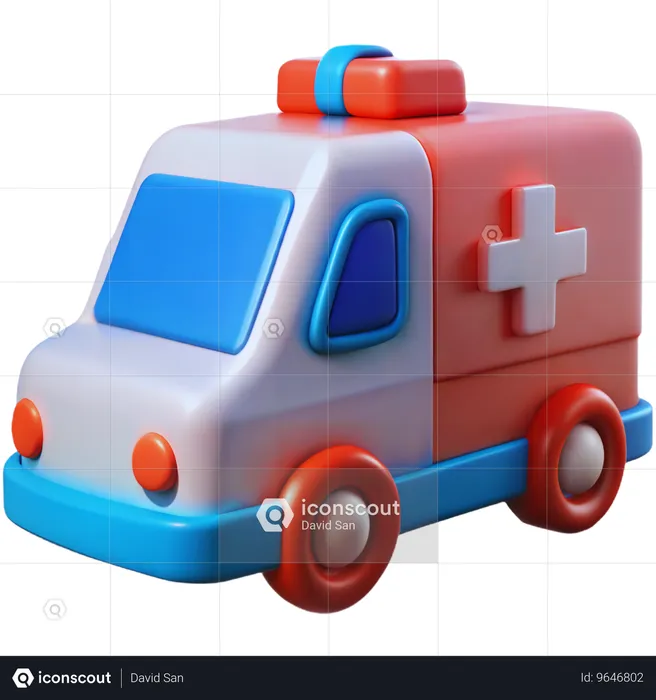 Ambulance  3D Icon