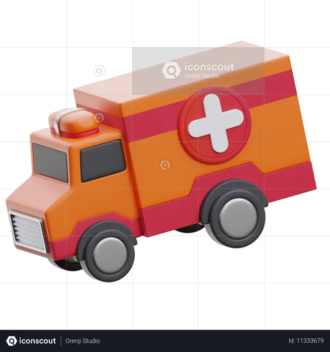 Ambulance  3D Icon