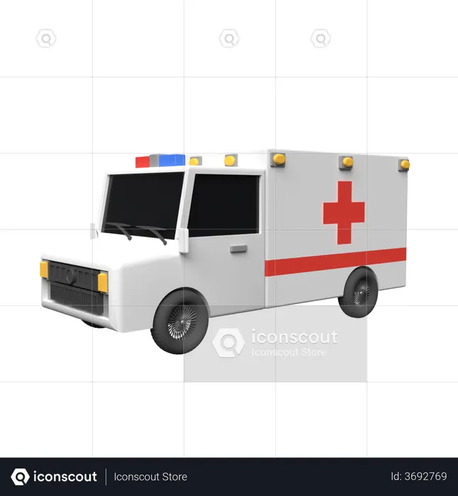 Ambulance  3D Illustration