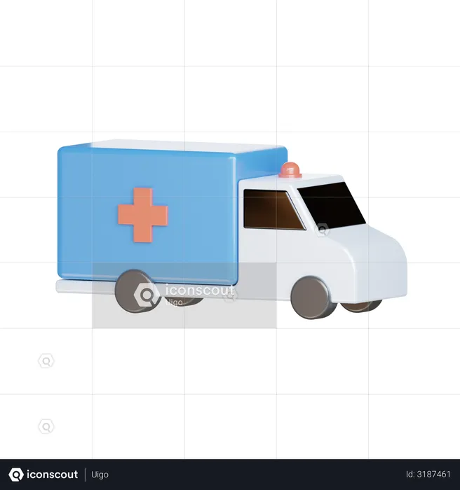 Ambulance  3D Illustration