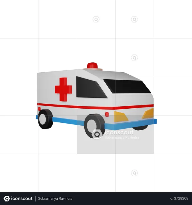 Ambulance  3D Illustration