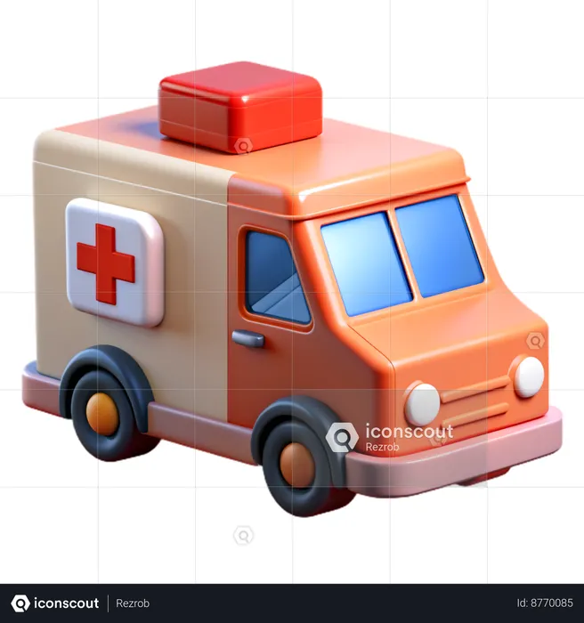 Ambulance car  3D Icon