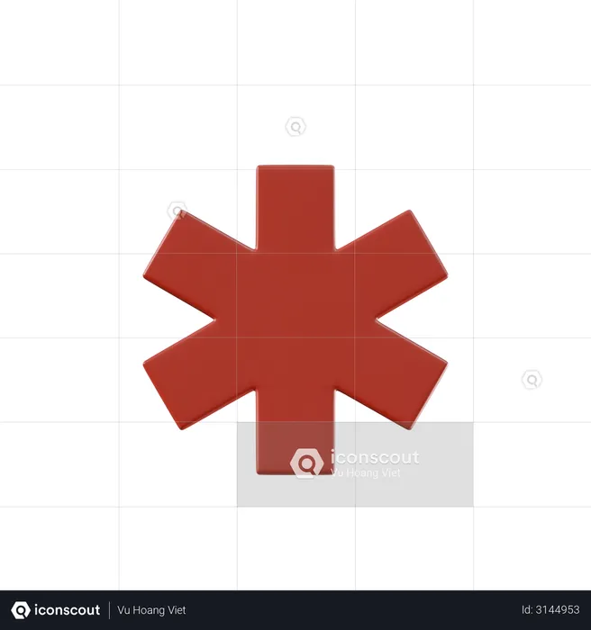 Ambulance Sign  3D Illustration