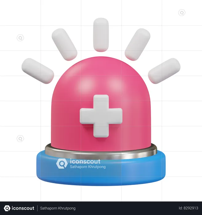 Ambulance Siren  3D Icon