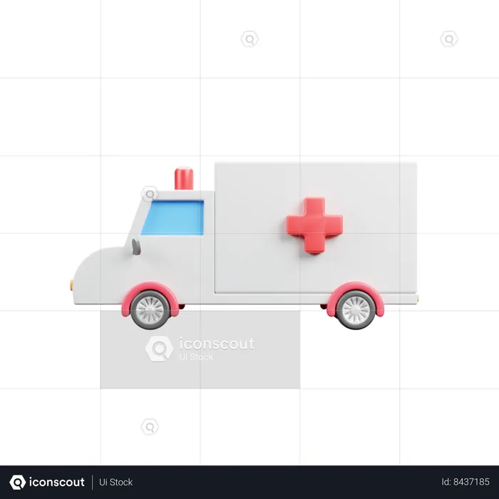 Ambulância  3D Icon