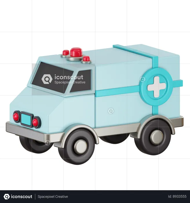 Ambulancia  3D Icon