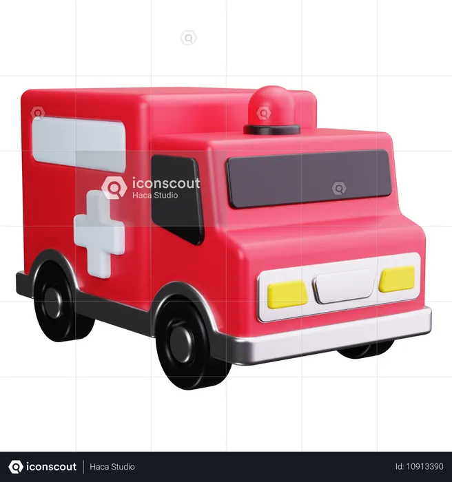 Ambulância  3D Icon