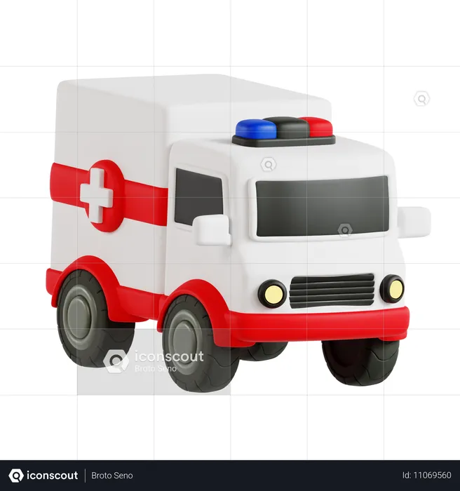 Ambulância  3D Icon