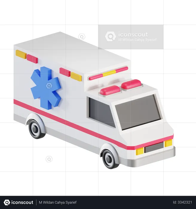 Ambulancia  3D Illustration