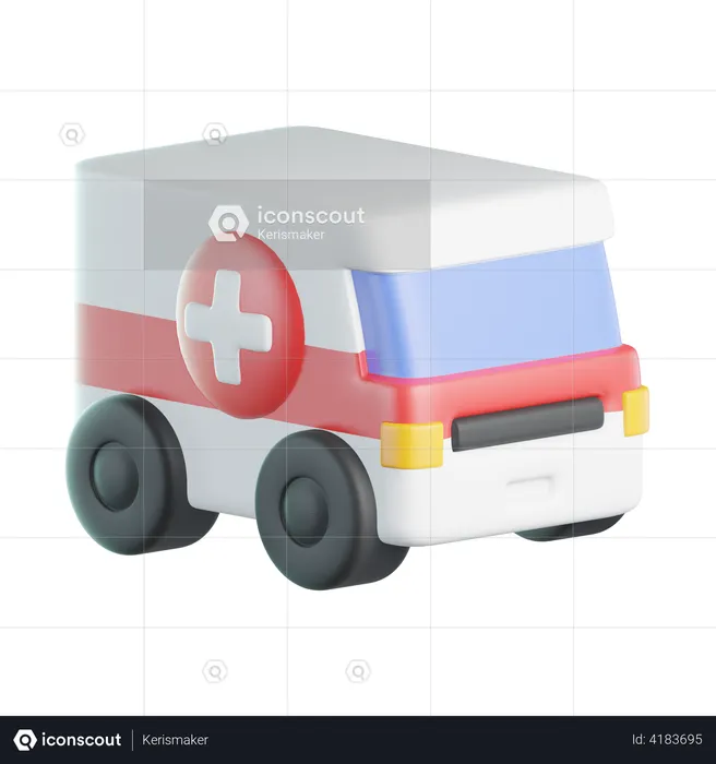 Ambulancia  3D Icon