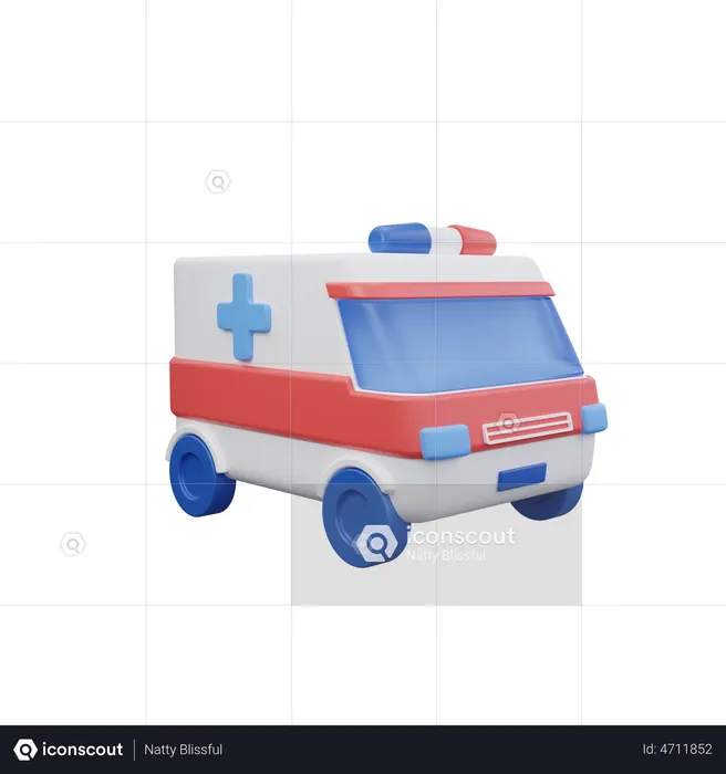 Ambulância  3D Icon