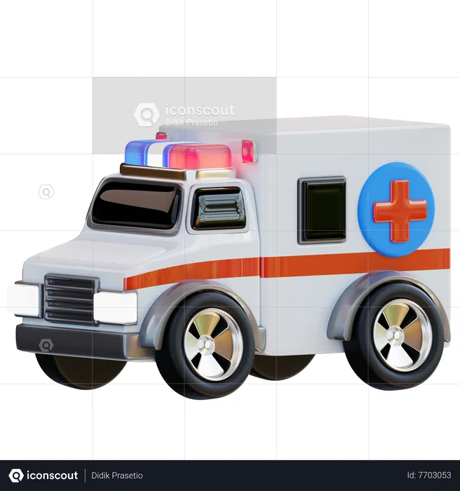 Ambulância  3D Icon