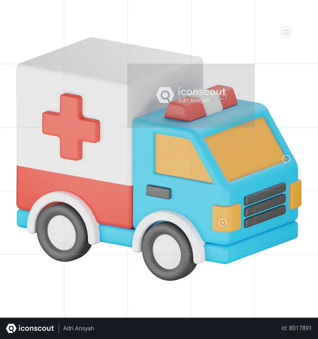 Ambulância  3D Icon