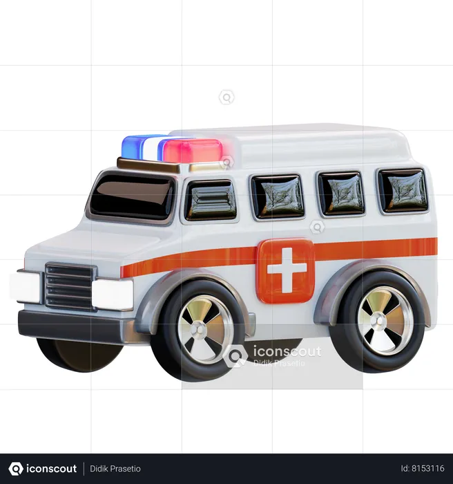 Ambulancia  3D Icon