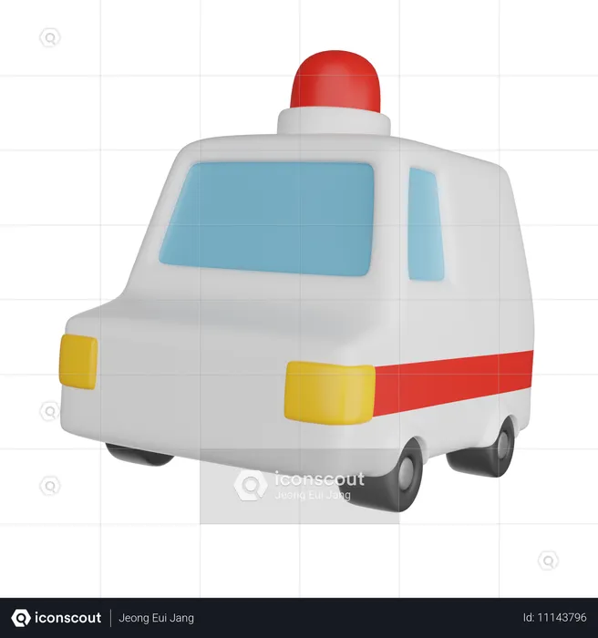 Emergencia de ambulancia  3D Icon