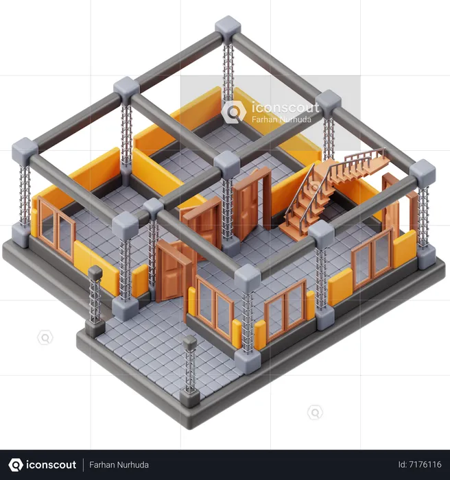 Planification de la maison  3D Icon