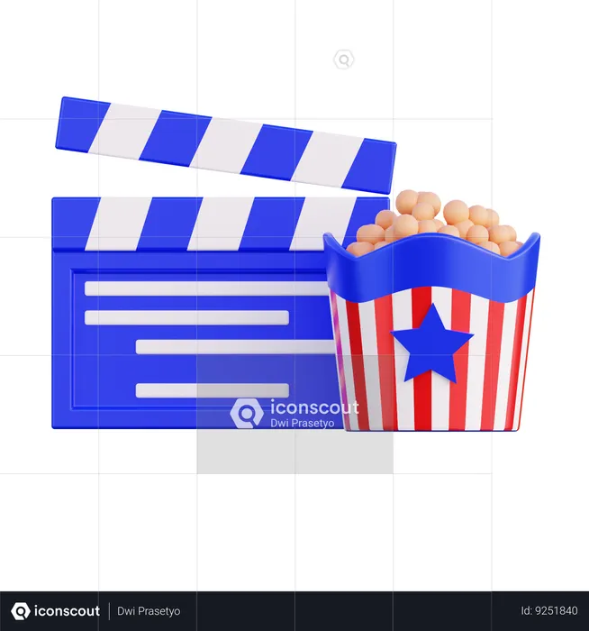 Cinema americano  3D Icon