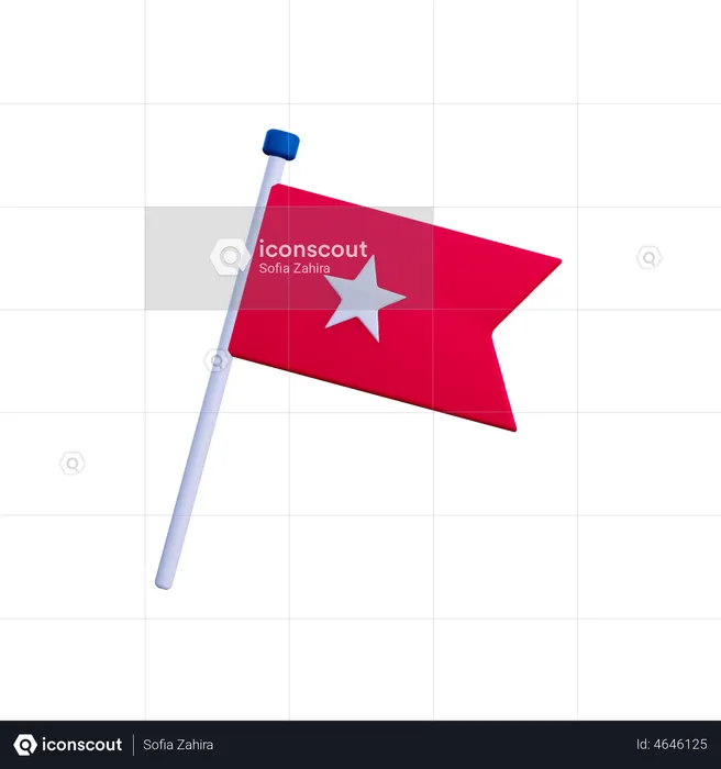 America Flag  3D Illustration