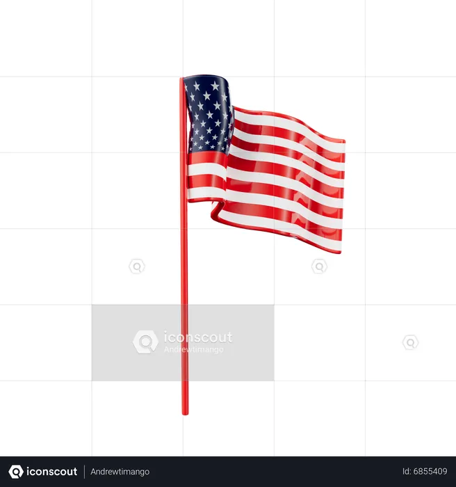 America Flag  3D Icon