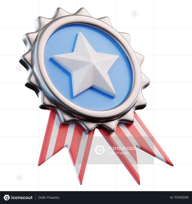 American Badge  3D Icon