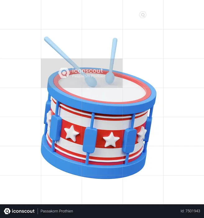 American Drum  3D Icon