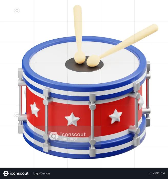 American Drum  3D Icon