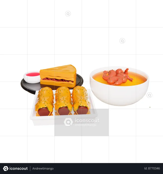 American feast  3D Icon