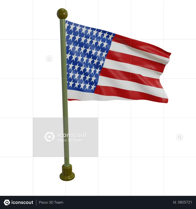American Flag  3D Illustration