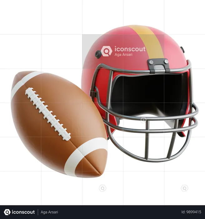American Football  3D Icon