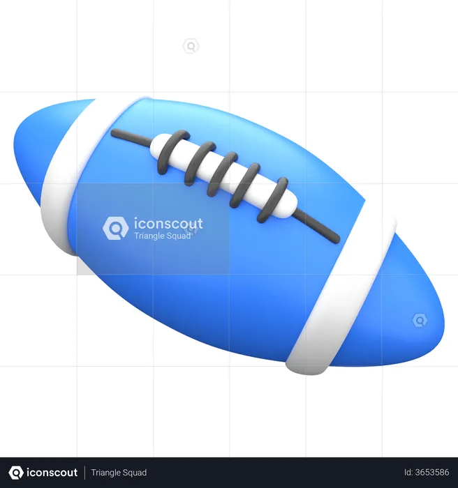 American Football  3D Illustration