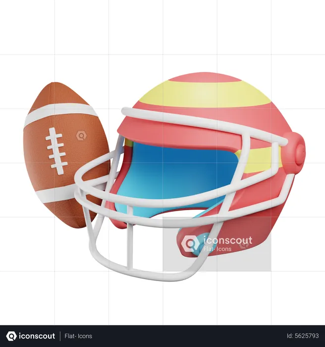 American Football  3D Illustration