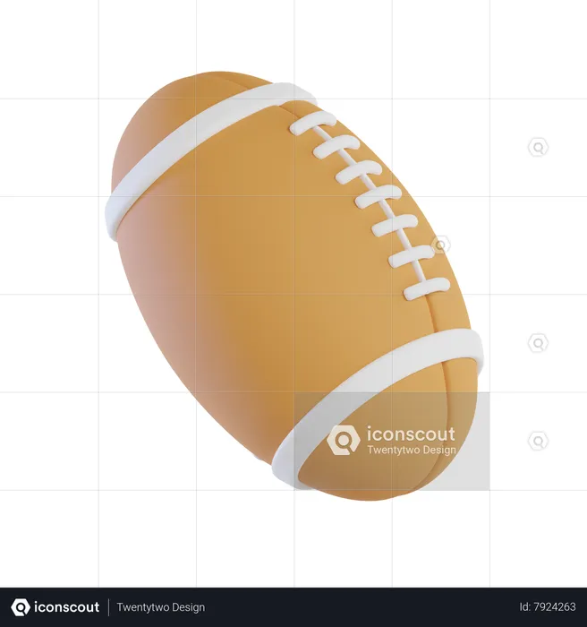 American Football Ball  3D Icon