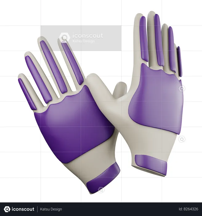 American Football Gloves  3D Icon