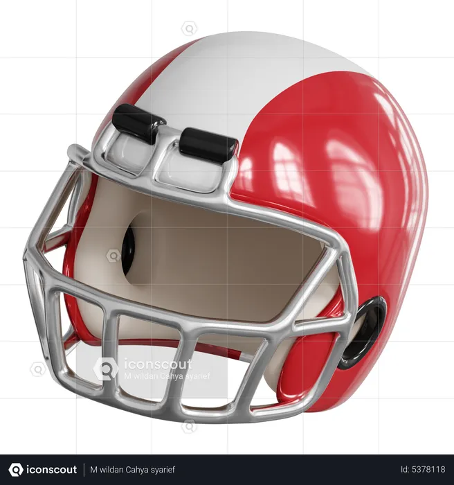 American Football Helmet  3D Icon