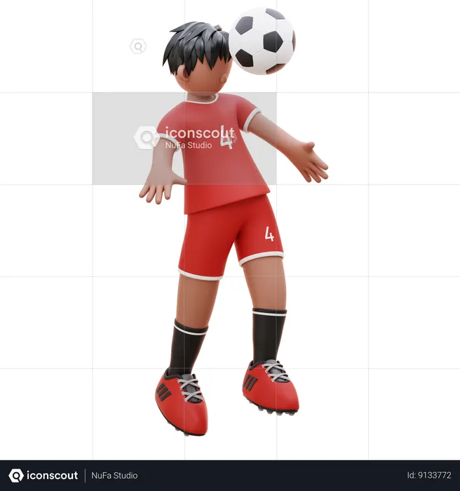 American Football Player  3D Illustration