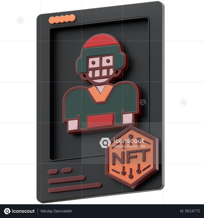 American Football Player NFT  3D Icon