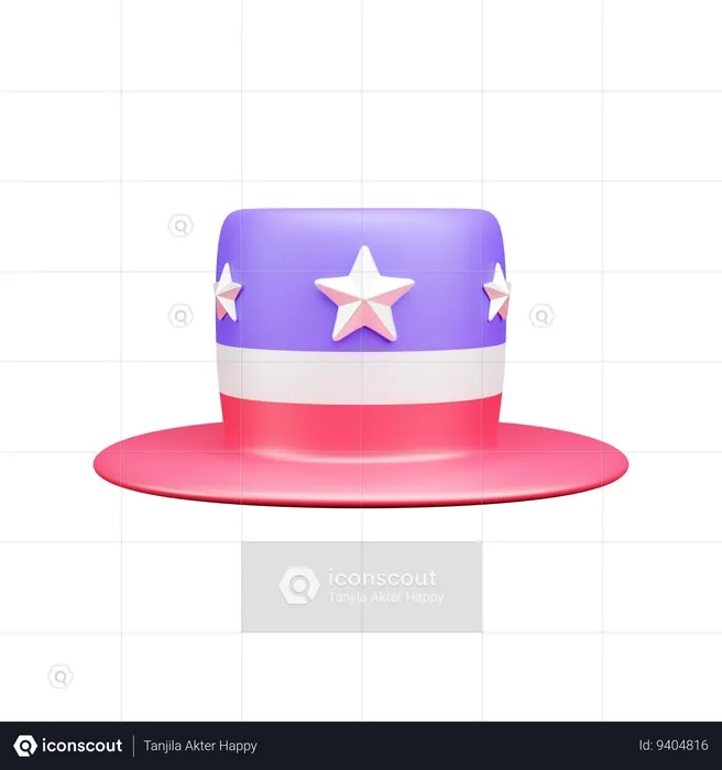 American hat  3D Icon