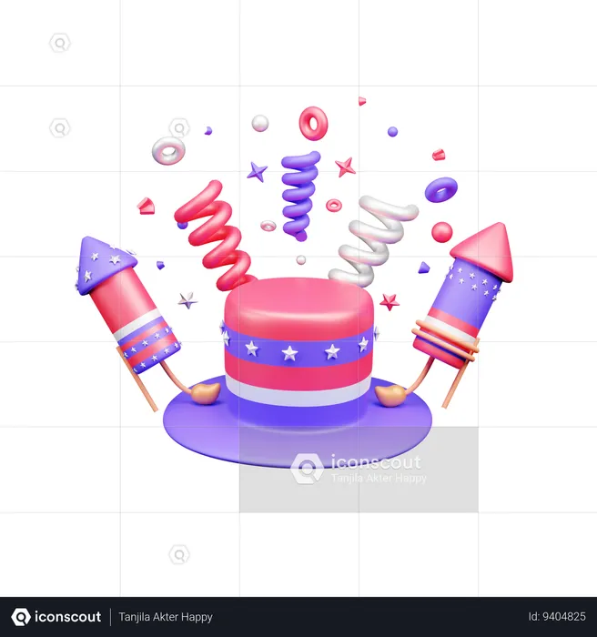 American hat  3D Icon