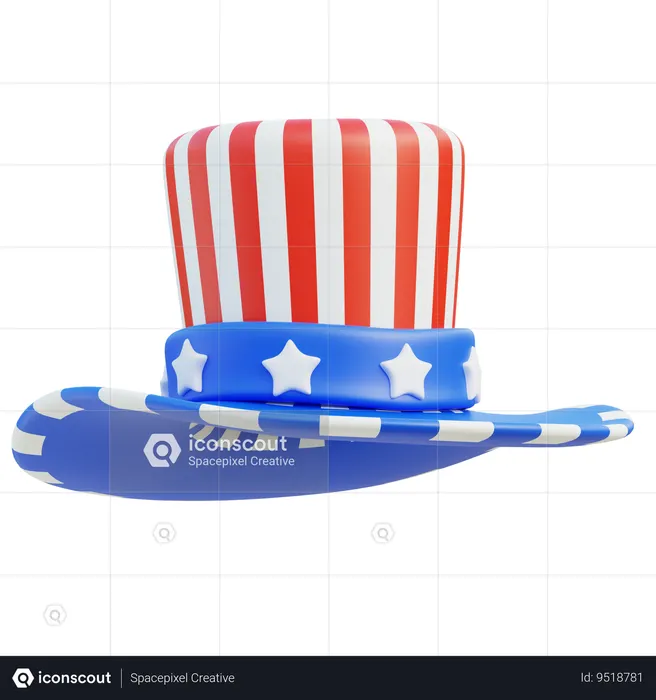 American Hat  3D Icon