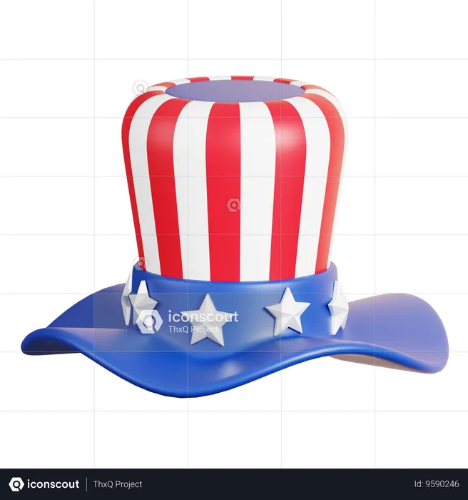 American Hat  3D Icon