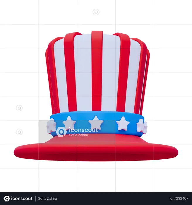 American Hat  3D Icon