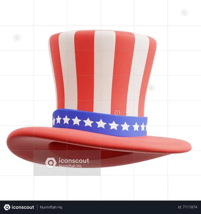 American Hat  3D Icon