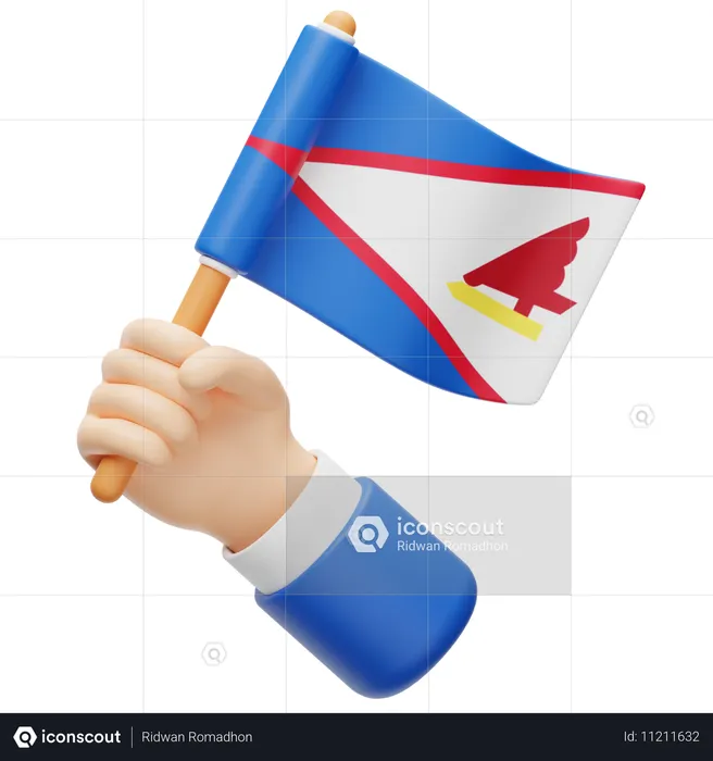 American Samoa Flag Flag 3D Icon