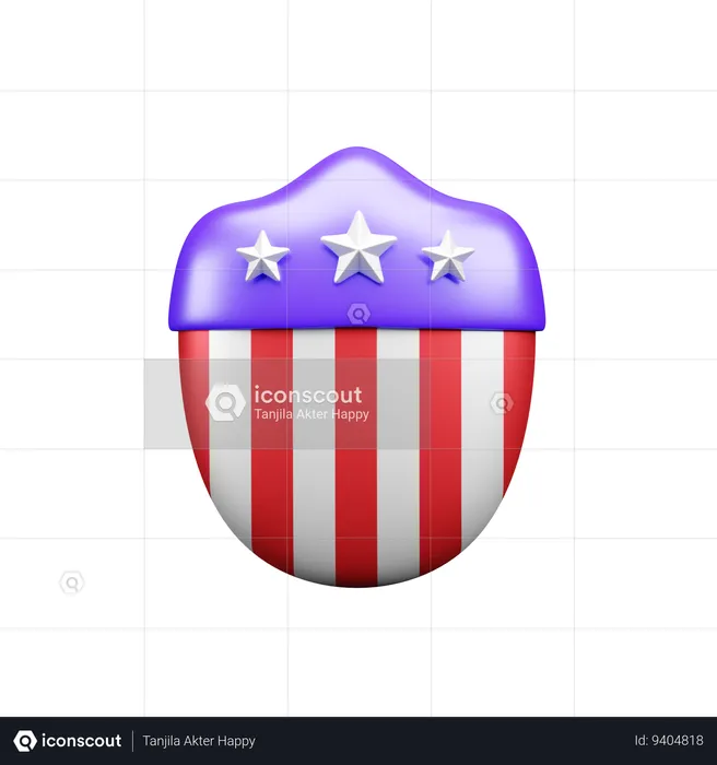 American shield  3D Icon