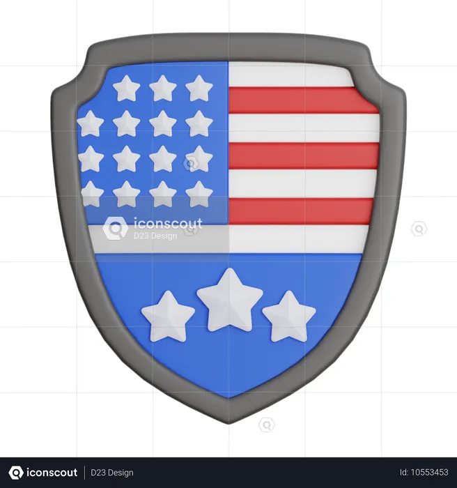 American Shield  3D Icon