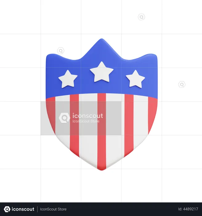 American Shield  3D Icon