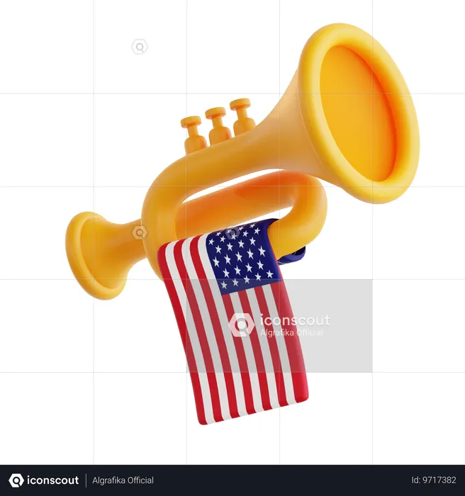 American Trumpet  3D Icon