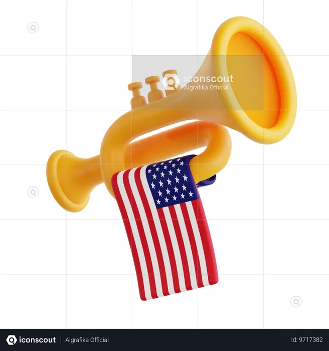 American Trumpet  3D Icon